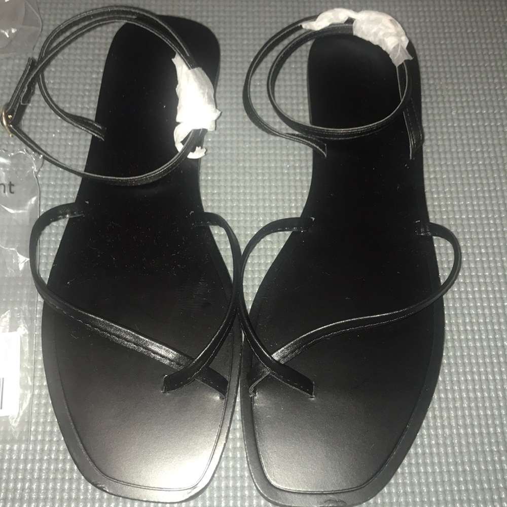 ASOS flat black sandal NWT